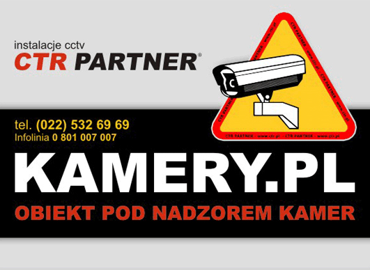 Naklejka obiekt pod nadzorem kamer